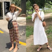 元气少女简约清爽夏日街头穿搭示范