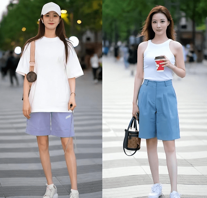 上海街拍时尚搭配_夏季时尚街拍美女搭配_时尚搭配街拍/