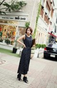 7月韩国街拍美女 就爱长裙飘飘
