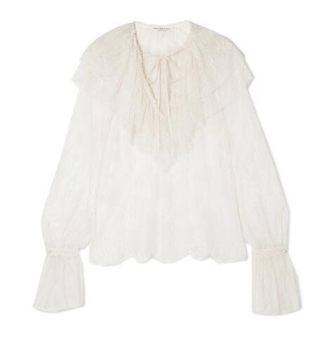 PhilosophyDI LORENZO SERAFINI 荷叶边蕾丝女衫$665