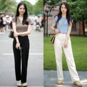 翻看杭州女孩的穿搭街拍发现短袖背