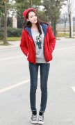 韩系软妹子冬季服装搭配 圣诞装扮与众不同