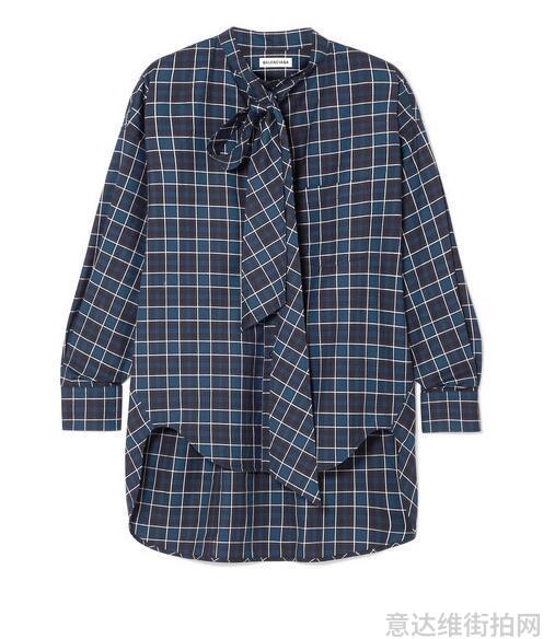 BalenciagaNew Swing 格纹纯棉法兰绒衬衫 $1,350