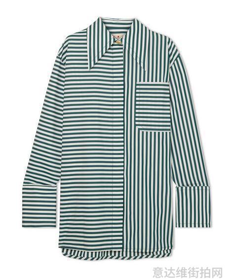 Marni条纹纯棉府绸大廓形衬衫$1,146