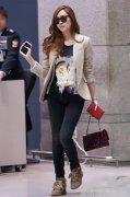 少女时代允儿示范春装搭配 甜美穿搭