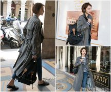 高俊熙最新街拍 Burberry风衣撞衫江疏影