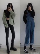 20岁酷女孩的秋季黑色穿搭示范