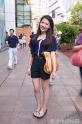 上海街拍美女 夏季短裤长裙成扮靓武器